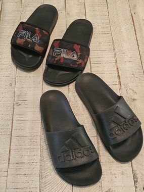 Womens Adidas & FILA Slide Sandals Size 9 🌸NEW CONDITION🌸